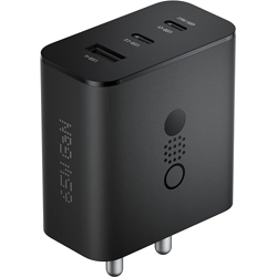 65W CMF by Nothing Gan Trio Charger Adapter | 3 Port USB Type C to A Wall Charging Adaptor Compatible with CMF Phone 1/Nothing Phone 2a Plus/Phone 2A/Phone 2/Samsung Galaxy S24 Ultra/iPhone 15, Black