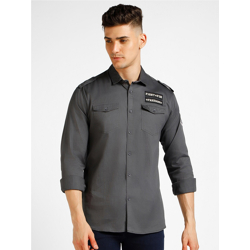 Urbano Fashion Slim Fit Opaque Pure Cotton Casual Shirt