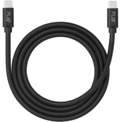 PLAY Type C 3 A 1.2 m Braided BC60C(Compatible with Mobile phones , Tablets, gaming devices, Galaxy Black, One Cable)