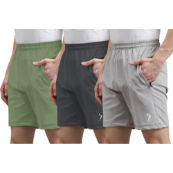 Flicfol Solid Men Multicolor Sports Shorts