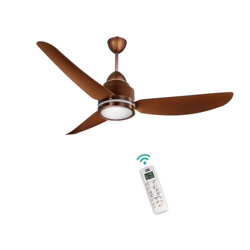 KUHL Luxus C3 1320 mm 65% Power Saving BLDC Ceiling Fan with Remote | BEE 5 Star Rated & ISI Marked | High Air Flow | 5 Year Warranty | Free Installation | Brown
