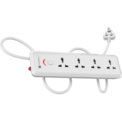 Portronics Power Plate 11 1500W 4  Socket Extension Boards(White, 3 m)
