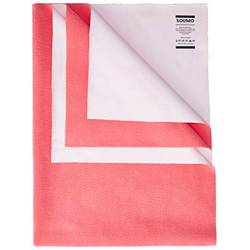 Amazon Brand - Solimo Baby Water Resistant Dry Sheet, Medium, 100cm x 70cm, Dark Pink, Set of 2
