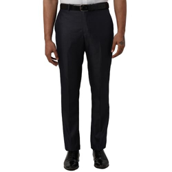 Park Avenue Men's Regular Pants (PMTX06905-B4_Medium Blue