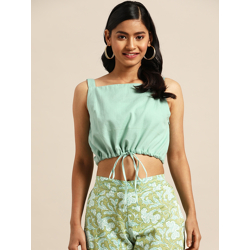 Shae By Sassafras Green Fitted Crop Top