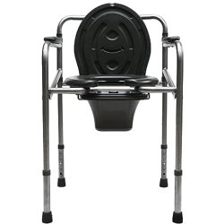 Height Adjustable Commode Chair by Expertomind | Toilet Chair for Old Age People | Weight Handling capacity Upto 100kg | Foldable 3 in-1 Commode Chair | Toilet Seat for Adults (1 Year Warranty)