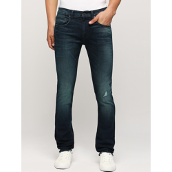 Pepe Jeans Men Blue Slim Fit Low Distress Heavy Fade Stretchable Jeans