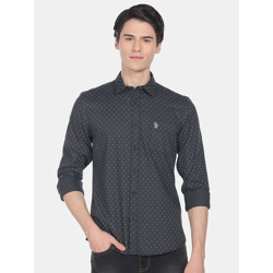 U.S. Polo Assn. Denim Co. Men Slim Fit Printed Casual Cotton Shirt