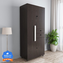 CARLTON LONDON Engineered Wood 3 Door Wardrobe(Finish Color - Wenge, Knock Down)