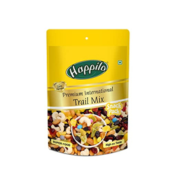 Happilo Premium International Nutty Trail Mix Nuts and Dry Fruits, No Sugar, Healthy Snacks with Almonds, Raisins, Cashew, Cranberry, Kiwi, Mango, Papaya, 35 g