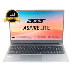 Acer [Smartchoice Aspire Lite AMD Ryzen 3 5300U Premium Thin and Light Laptop (Windows 11 Home/8 GB RAM/512 GB SSD) AL15-41 with 39.62 cm (15.6 ) Full HD Display, Metal Body, Steel Gray, 1.6 KG