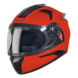 Steelbird SBH-17 Robot Full Face Helmet Fluo Red, Size: L(57-58 cm)
