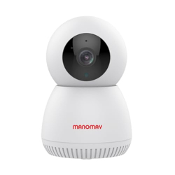 MANOMAY 2MP Smart CCTV Wi-fi Home Security Camera with Pan Tilt 360 View, 2 Way Talk, Cloud Monitor, Motion Detect, Supports SD Card Up to 256 GB, Night Vision, Alexa