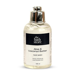 The Bath Store Aloe & Coconut Butter Face Wash for Women & Men - Cleanser for Face | Face Wash for Dry Skin & Oily Skin | Tan Removal Face Wash for Glowing Skin | Face Wash for Acne Prone Skin - 100ml