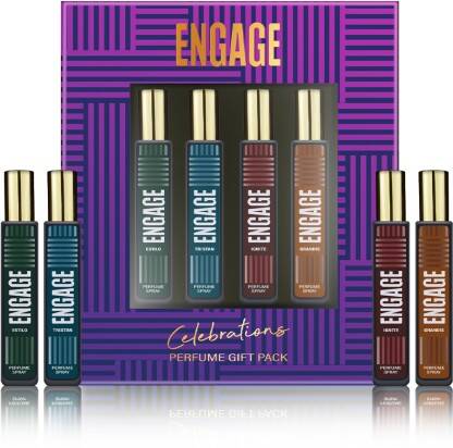 Engage Celebrations Men Perfume Spray Gift Pack, Travel Sized, Long Lasting, (25ml x 4) Perfume  -  100 ml(For Men)