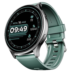 boAt Lunar Orb w/ 1.45" (3.6 cm) AMOLED Display, BT Calling, DIY Watch Face Studio, Coins, Crest App Health Ecosystem, Live Cricket & Football Scores, IP67, Smart Watch for Men & Women(Pastel Green)
