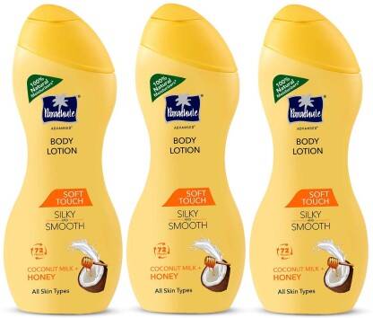Parachute Advansed Soft Touch Body Lotion, With Pure Coconut Milk, 72h Moisturization 250ml x 3(750 ml)
