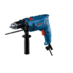 BOSCH GSB 600 Corded Electric Impact Drill, 600 W, 13 mm, 1.7 kg, 3,000 rpm, 1.4 Nm, Variable Speed, Forward/Reverse Rotation, Double Insulation, Improved Carbon Brush, 1 Year Warranty, Blue