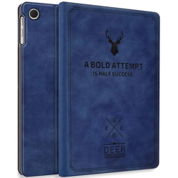 Robustrion Cover for Samsung Galaxy Tab A9+ Cover Case 11 inch, Deer Flip Cover Case for Samsung Tab A9 Plus Tablet Cover/Galaxy Tab A9+ Cover [SM-X210/X216B] - Blue