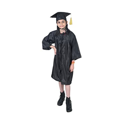 BookMyCostume Black Graduate Convocation Degree Graduation Day Gown Kids Fancy Dress Costume 2-3 years