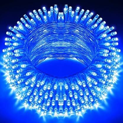 MPROW 40 LEDs 11 m Blue Steady Bulb Rice Lights(Pack of 1)