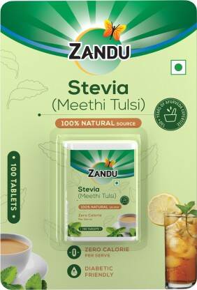 ZANDU Stevia (Meethi Tulsi)- Tablets Sweetener(8 g)