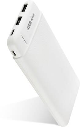 Portronics 10000 mAh 12 W Power Bank(White, Lithium Polymer, Fast Charging for Mobile)