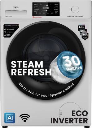 IFB 7 kg 5 Star with Steam Refresh program, 9 Swirl Wash, Eco Inverter, Powered by AI with Wifi Fully Automatic Front Load Washing Machine with In-built Heater Grey(SERENA GXN 7012)