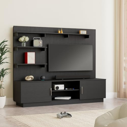 Amazon Brand - Solimo Altamore Engineered Wood TV Unit and Display Cabinet with Back Panel (Wenge Finish)