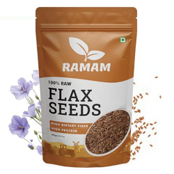 New Ramam Flax Seeds 400gm | Natural Raw Flax seeds for Eating | High Dietary Fiber | Rich in Magnesium |Helps in Manage Blood sugar levels & Heart Health | Helps in Hair Growth| Alsi Seeds- 400gm