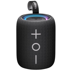 Tribit StormBox Mini 12W 5.4 Bluetooth Wireless Speaker,360Surround Sound,Built-in XBass,LED Lights,12H Playtime,IPX7 Waterproof,TWS Pairing,Type-C,Portable for Home/Outdoor/Travel Black
