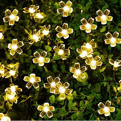 One94Store 36 Flower LED Made in India Silicon Flower Curtain String Window Festival Lights Indoor Outdoor decoration Series for Diwali, Wedding, Party (12 Meter, Warm White)?Rubber,Corded Electric