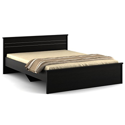 Spacewood Carnival V3 Queen Size Bed Without Storage (Natural Wenge)