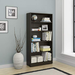 Spacewood William Book Shelf for Home | 3 Year Warranty | Home Library, for Wall, Stand, Case 1600 X 800 Engineered Wood, 5 Shelves - Fumed Oak