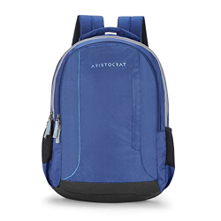 Aristocrat 26L Solid Pattern Amp Laptop Backpack (H) Blue (Blue, Medium)
