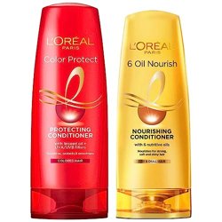 L'Oreal Paris 6 Oil Nourish Conditioner, 175ml (With 10% Extra) and L'Oreal Paris Color Protect Conditioner, 175ml (With 10% Extra)