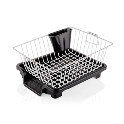RADIANT Basket Drainer & Dish Drainer Basket for Kitchen/Utensil Stand for Kitchen/Dish Drying Rack with Drainer/Bartan Stand/Dish Rack for Kitchen (Brown, Plastic)