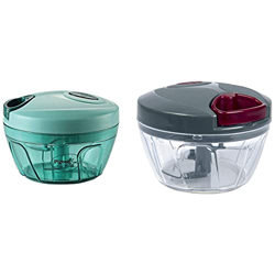 Pigeon by Stove Kraft Handy Mini Plastic Chopper with 3 Blades, Green + Grey