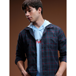 KETCH Slim Fit Tartan Checks Checked Casual Shirt