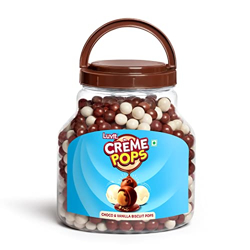 LuvIt. Creme Pops|Choco & Vanilla Coated Pops With Crunchy Biscuit Centre|Munchies, Baking & Cake Decoration|Pack Of 1-800G