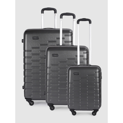 Aristocrat Fencer Pack of 3 Textured Trolley Suitcases - Cabin, Medium & Large