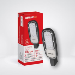 EVEREADY LED Street Light Pro-30 | High Surge Protection up to 6kV | 120 lm/W | IP66 & IK05 | Matte Finish | Aluminum Housing | Polycarbonate Diffuser | Outdoor Purpose | Pack of 1