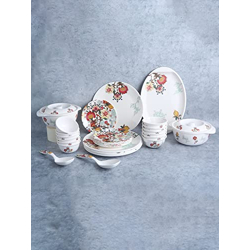 Wonderchef Venice Red Dinner Set of 31 Pcs