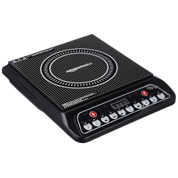 Amazon Basics Induction Cooktop with 1400-Watt Power | Toughened Plate | LED Display | Auto Shut Off (Black)