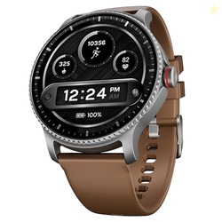 Boat Lunar Discovery w/ 1.39" (3.5 cm) HD Display, Turn-by-Turn Navigation, DIY Watch Face Studio, Bluetooth Calling, Emergency SOS, QR Tray, Smart Watch for Men & Women(Brown)
