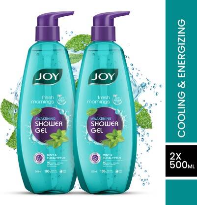 Joy Awakening Cooling Shower Gel Body Wash For Summers With Peppermint (2X500ml)(2 x 500 ml)