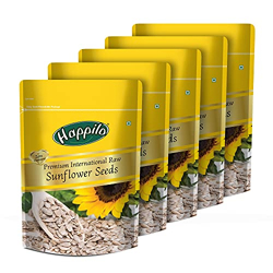 Happilo Premium Raw Sunflower Seeds for Eating without Shell 250g each (Pack of 5), Healthy Protein Snack for Diet Food