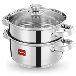LIFELONG 2-TIER STEAMER/MOMO/MODAK MAKER | INDUCTION COMPITABLE WITH G