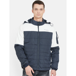 Duke Men Blue Colourblocked Puffer Jacket