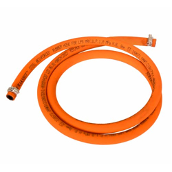 ClimbHigh 3 Mtr ISI Certified LPG Rubber Hose Pipe with Reinforced Steel Wire 100% Flame Resistant With Clamp for Indane/Bharatgas/HP Gas Recommended uncut Customized Length (3 Mtr)